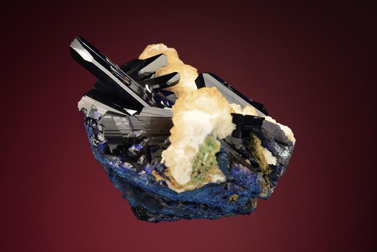 AZURITE with CALCITE